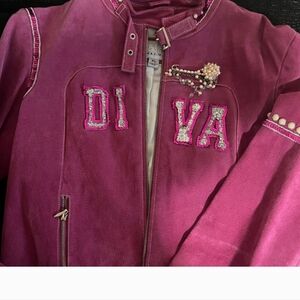 Searching For: a pink suede Diva jacket